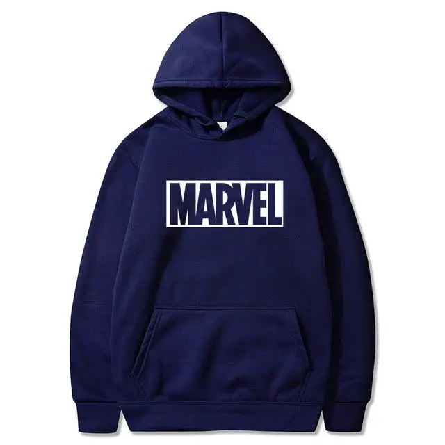 Кофты с капюшоном "Marvel" для мужчин бренд длинный рукав сплошной цвет толстовка с капюшоном для мужчин s толстовка милый спортивный костюм пальто повседневная спортивная одежда - Цвет: Navy blue57