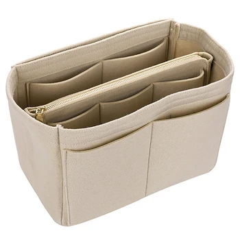 

AUAU-Makeup Bag Cosmetic Cases Felt Bag Organizer Insert Cosmetic Bags Makeup Case Travel Toiletry Bag Handbags Organizer