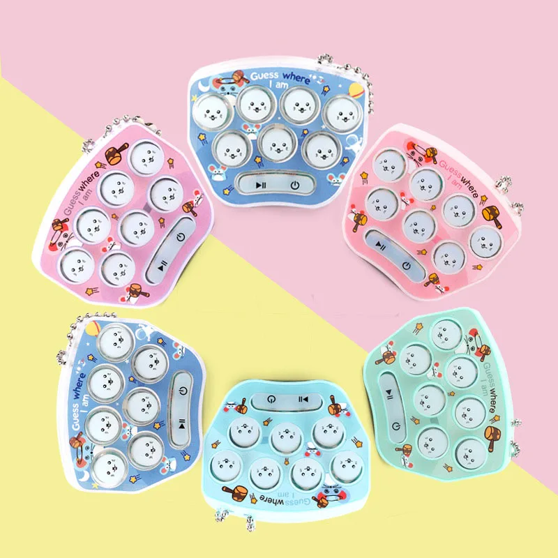 

Mini Console Game Machine Children's Handheld Nostalgic Portable Mini Hamster game machine Console Keychain Toy Backpack Decor