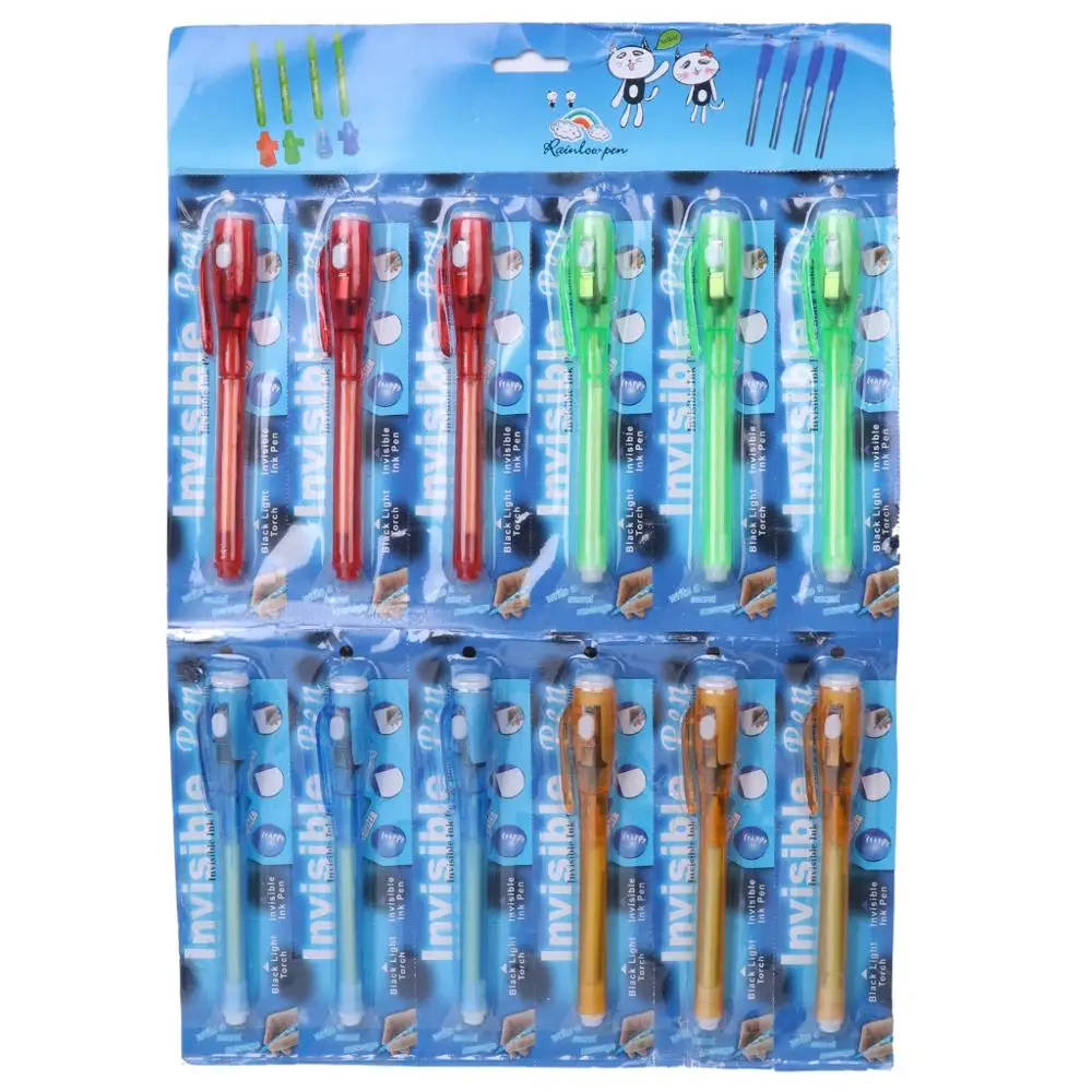 

Invisible Ink Pen Built in UV Light Magic Marker Spy Secret Message Tool Set New