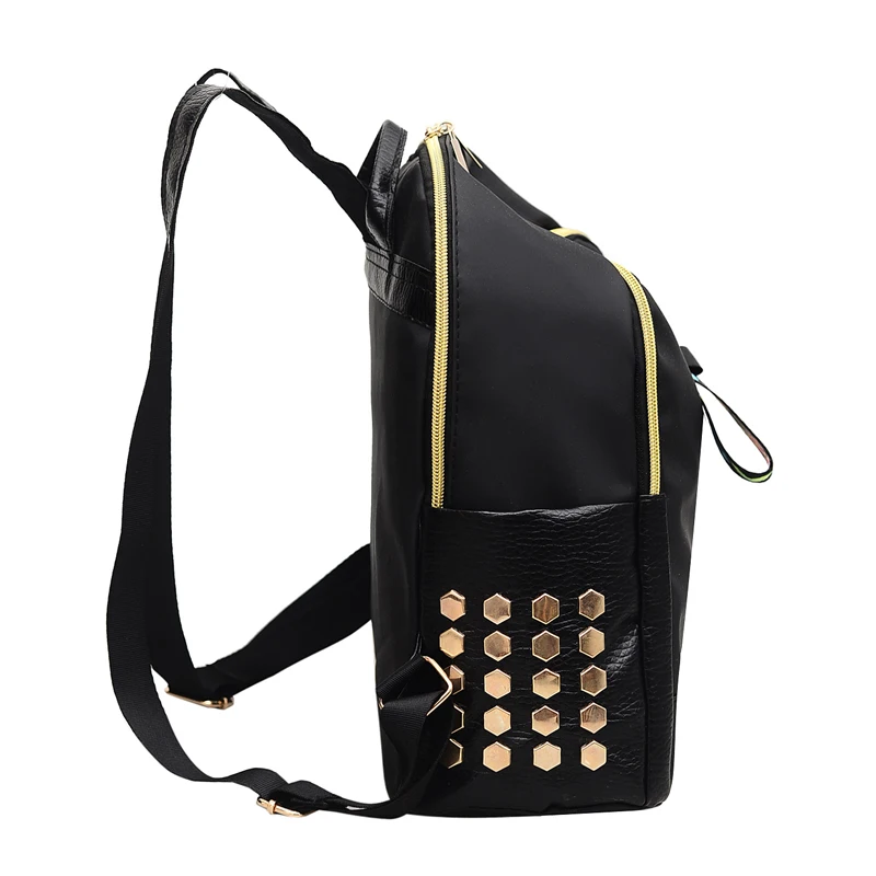 Местный сток, повседневный рюкзак, женские черные водонепроницаемые нейлоновые школьные сумки для девочек-подростков, Высококачественная модная дорожная сумка-рюкзак