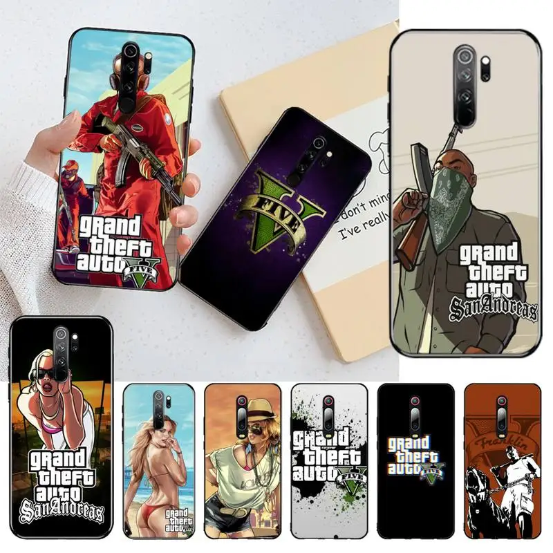 Rockstar gta 5 Grand Мягкий силиконовый чехол для телефона из ТПУ Redmi Note 8 8A 8T 7 6 6A 5A 4 4X 4A Go Pro |