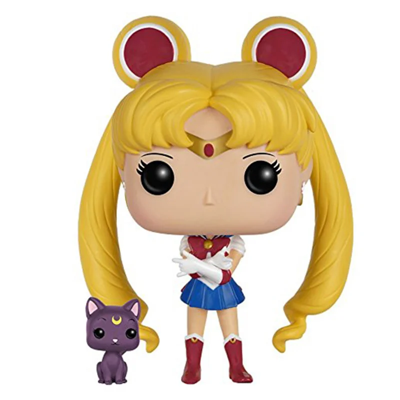 Funko POP Sailor Moon &amp cute Luna ПВХ игрушки кукла Фигурка Коллекционная модель для детей