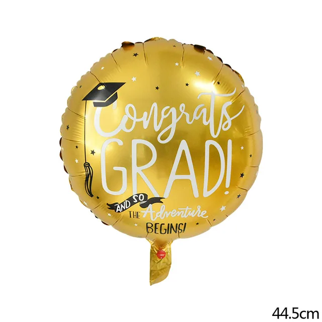 1-15pcs Graduation Balloons Gold Silver Black Latex Balloon Confetti Ballons 2022 Congratulation Grad Party Decoration Supplies 1pc round gold