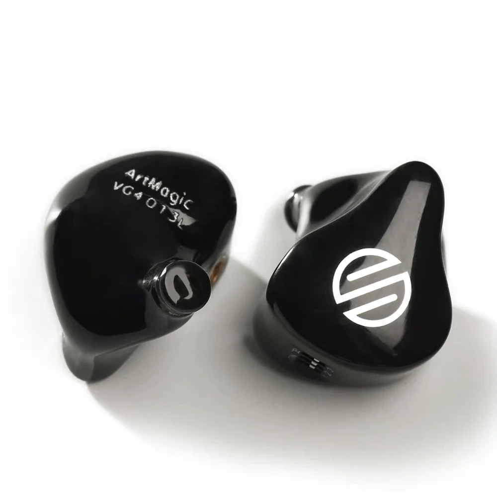 Obsidian Black BGVP HIFI жорикмажорик VG4 4 мотоцикла панцири equilibradas personalizables RU monitores de услышано интерфейс MMCX con кабель HIFI наушники Auriculares - Цвет: Obsidian Black
