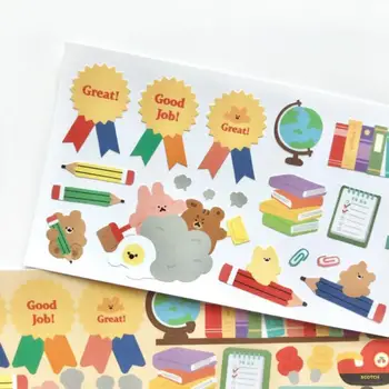 

Cute Classroom Cartoon Paper Sticker Kawaii Colorful Sticky Stickers Gift 65mm*180mm