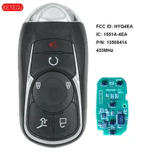 KEYECU Smart Key Promixity 433 МГц ID46 пульт дистанционного управления для Buick LaCrosse FCC: HYQ4EA P/N: 13508414