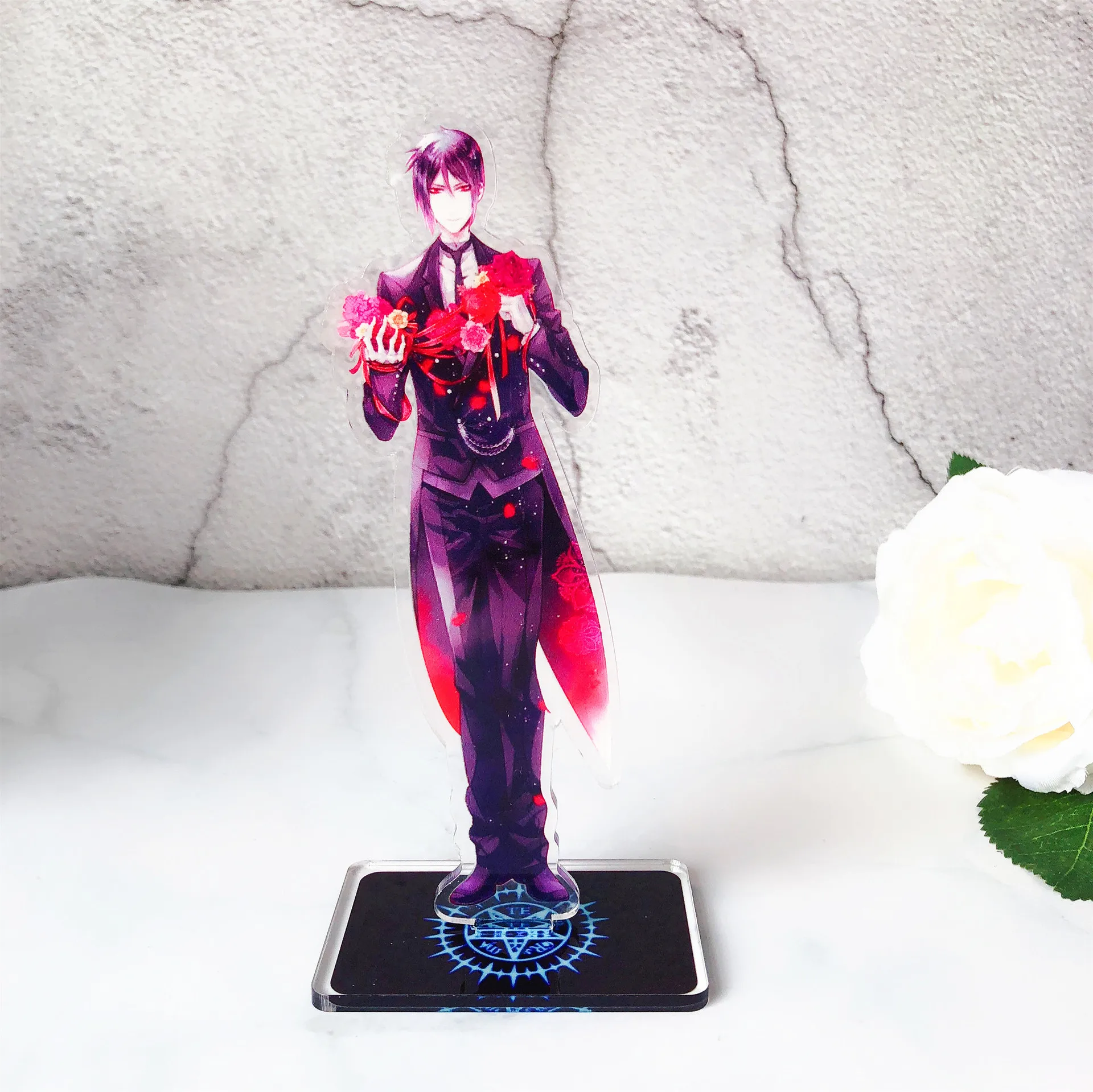 Kuroshitsuji Black Себастьян дворецкий Ciel фигурка на акриловой подставке настольное