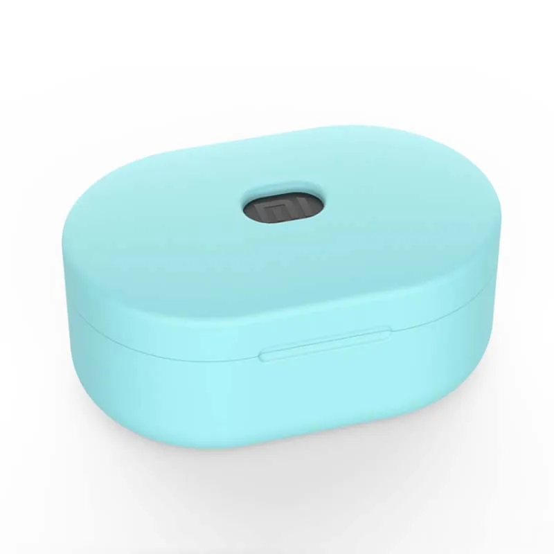 Мятного цвета Силиконовый чехол для наушников для Xiaomi mi Red mi AirDots наушники защитная крышка TWS Bluetooth наушники Беспроводной чехол для гарнитуры - Цвет: Мятного цвета