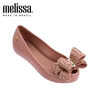 

Melissa Ultragirl Sweet 2020 New Women Bow Flat Sandals Brand Melissa Shoes For Women Jelly Sandals Female Jelly Shoes