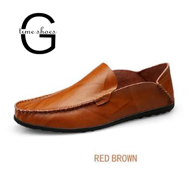 Dropshipping New Genuine Leather Men Shoes Men's Flats Design Style Shoes Men Fashion Soft Moccasins Casual Shoes SXYZ1056