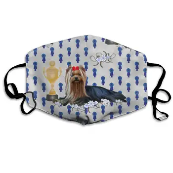 

Yorkie Best In Show Washable Reusable Mask, Cotton Anti Dust Half Face Mouth Mask For Kids Teens Men Women With Adjustable Ear