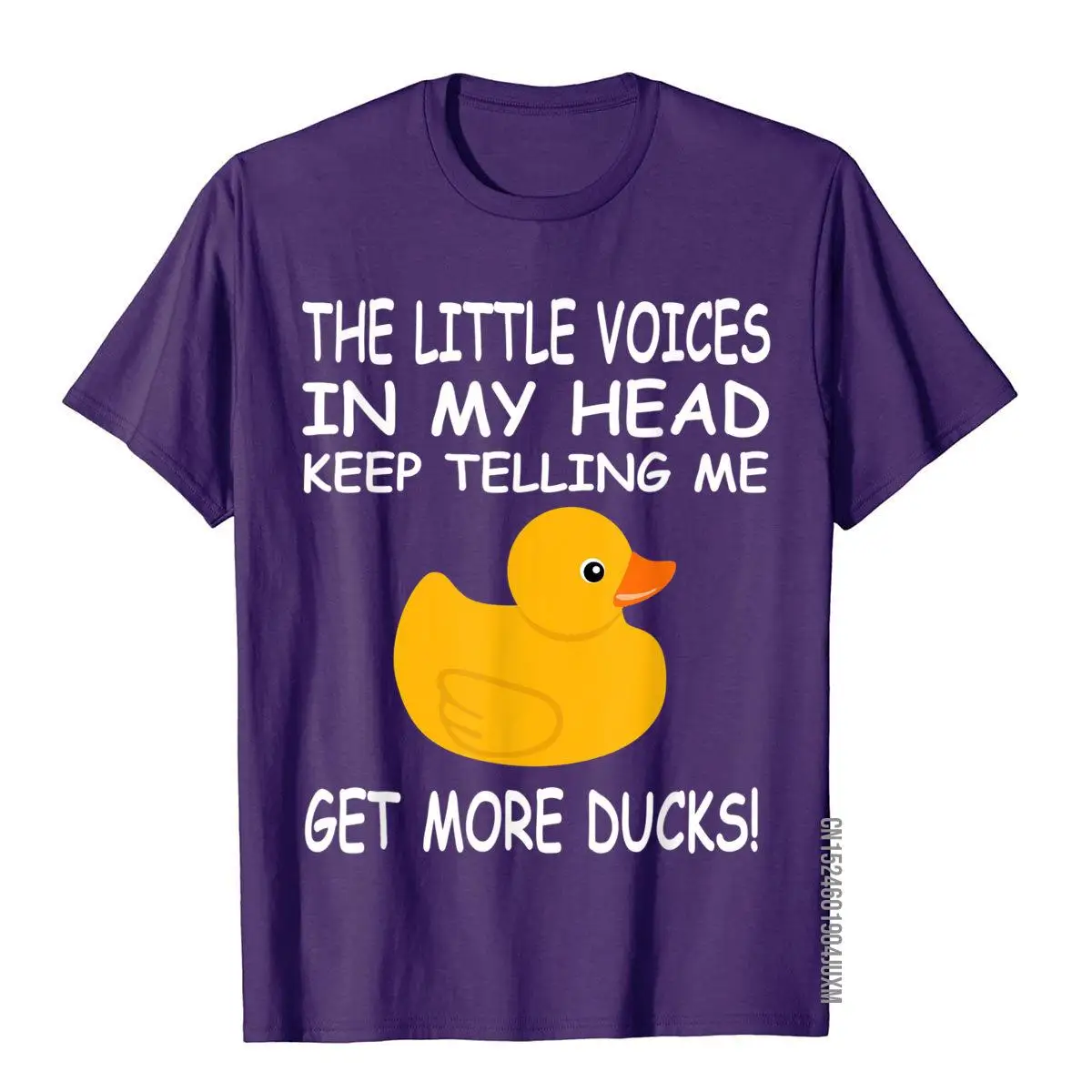 Little Voices Get More Ducks Funny Rubber Duck T-Shirt__97A3417purple