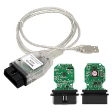 Mini relação profissional de vci para o cabo diagnóstico da microplaqueta j2534 obd2 de tis techstream v14.30.023 ft232rq