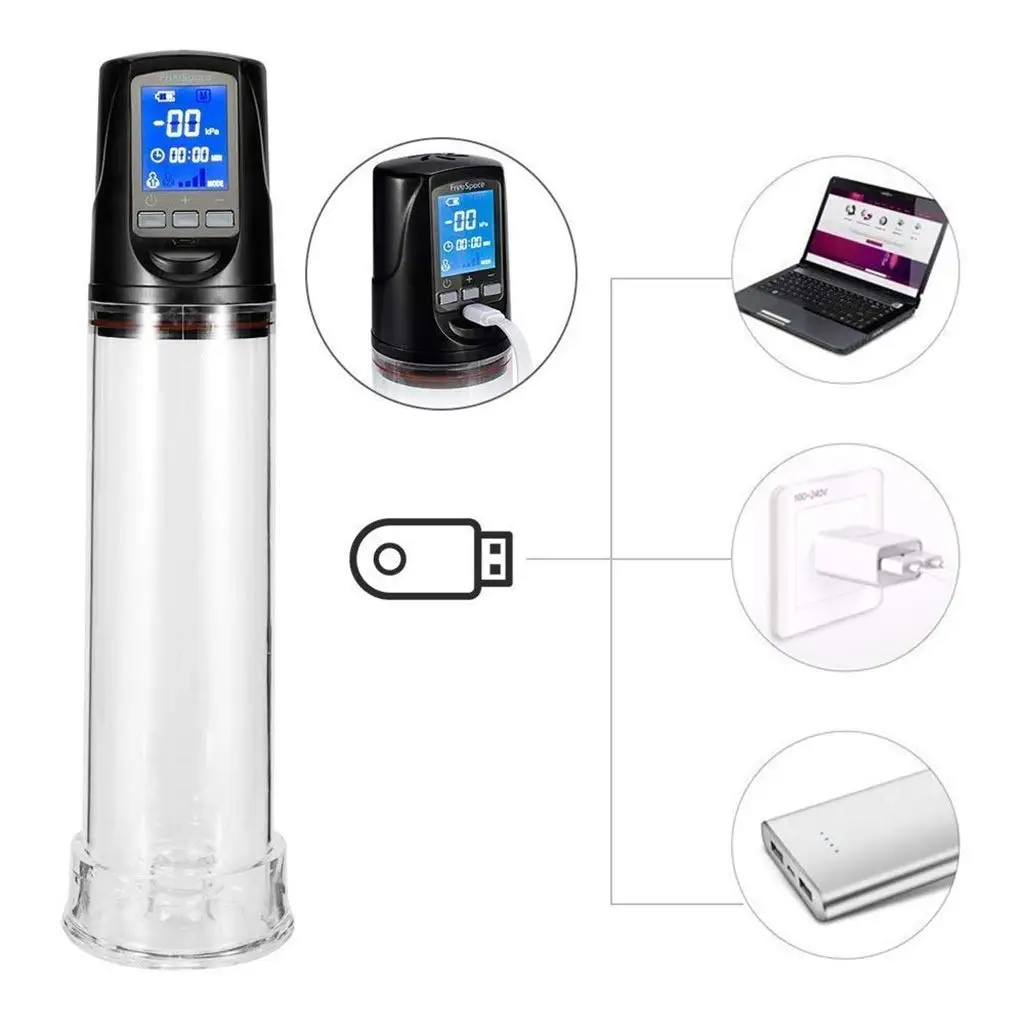 Электрический насос для увеличения пениса с USB зарядкой автоматический