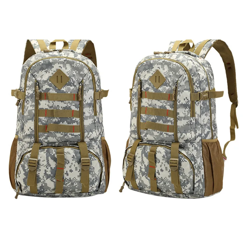 

Outdoor Supplies 50L Camouflage Mountaineering Bag Nylon Sports Backpack Tactical Large-Volume Backpack
