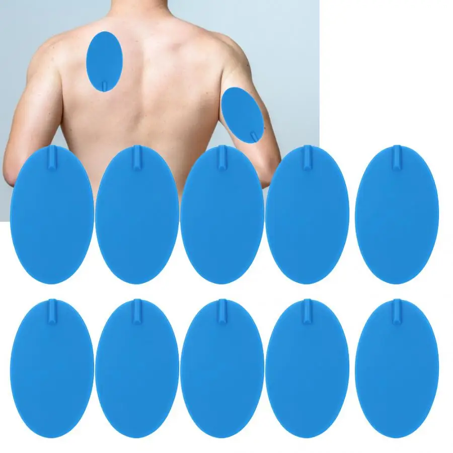 Reusable Electrode Massage Pad Muscle Relaxation Stimulator Physiotherapy Machine Patch Neck Back Shoulder Health Care Tool 10Pc