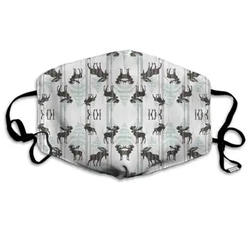 

Comfortable Two Layer Dust Mask, Soft Moose Forest Face Mask Cover Mouth for Adults and Teens