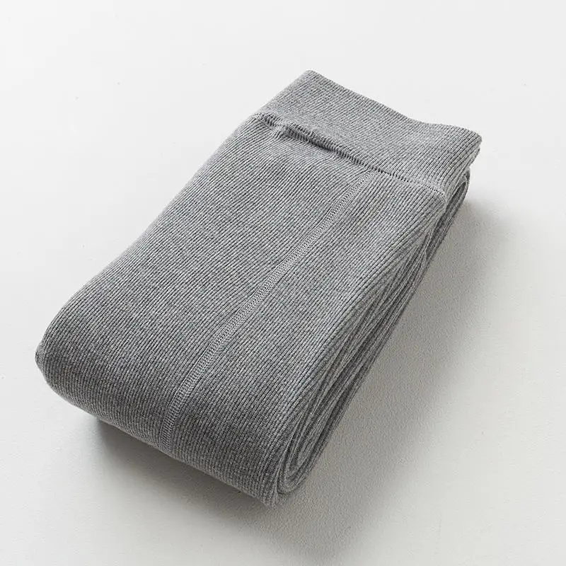Light grey Leggings Осенние и зимние теплые леггинсы женские повседневные плотные бархатные леггинсы с высокой талией женские эластичные однотонные леггинсы Q2043 - Цвет: Light grey Leggings