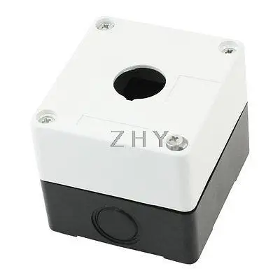 

Rectangle 1 Hole Push Button Switch Control Switches Box White Black