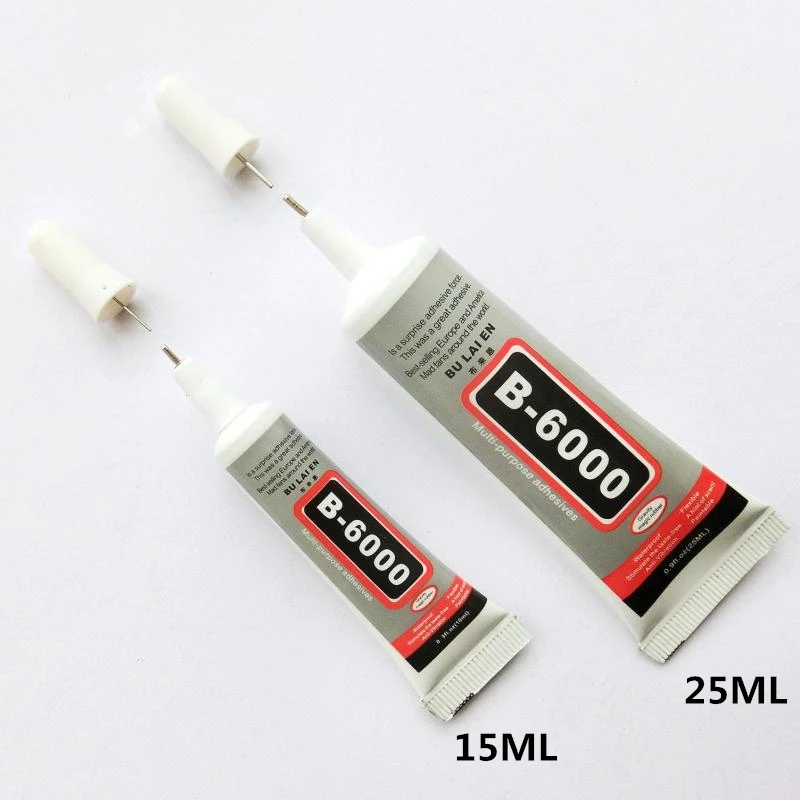 2pc 15ML 25ML B6000 Liquid Super Glue Nail Gel DIY Jewelry Crystal Rhinestone Multipurpose Adhesive Fix Phone Screen Glass Tool |