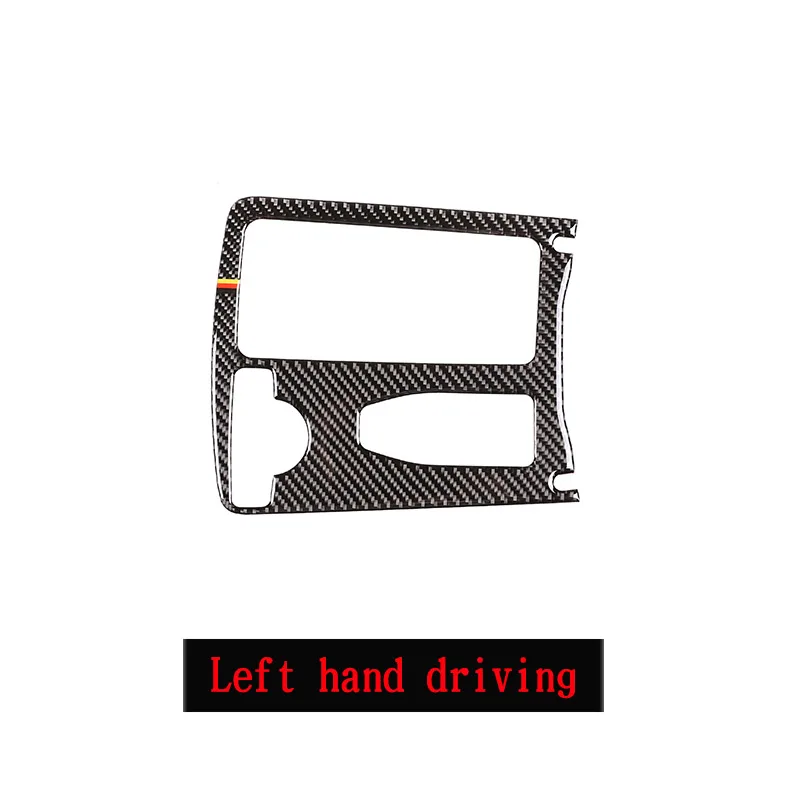 Настоящее углеродное волокно для Mercedes Benz C Class W204 C180 C200 C260 2007-2013 автомобильный держатель центральной консоли рамка отделка наклейки - Название цвета: Left hand driving