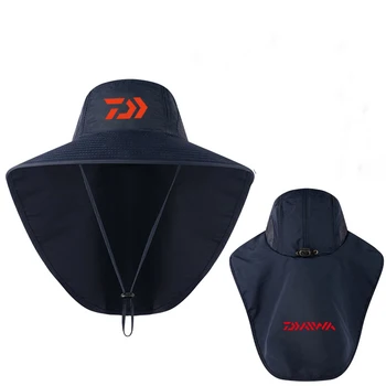

2020 Daiwa Men's Fishing Hat Summer Sun Hat UV Protection Outdoors Sun Hat Multipurpose for Climbing Fishing Shawl Hat