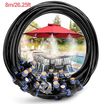 

Behogar 26ft Misting Cooling Watering Irrigation System with 10 Spray Nozzles for Patio Garden Greenhouse misting nozzle