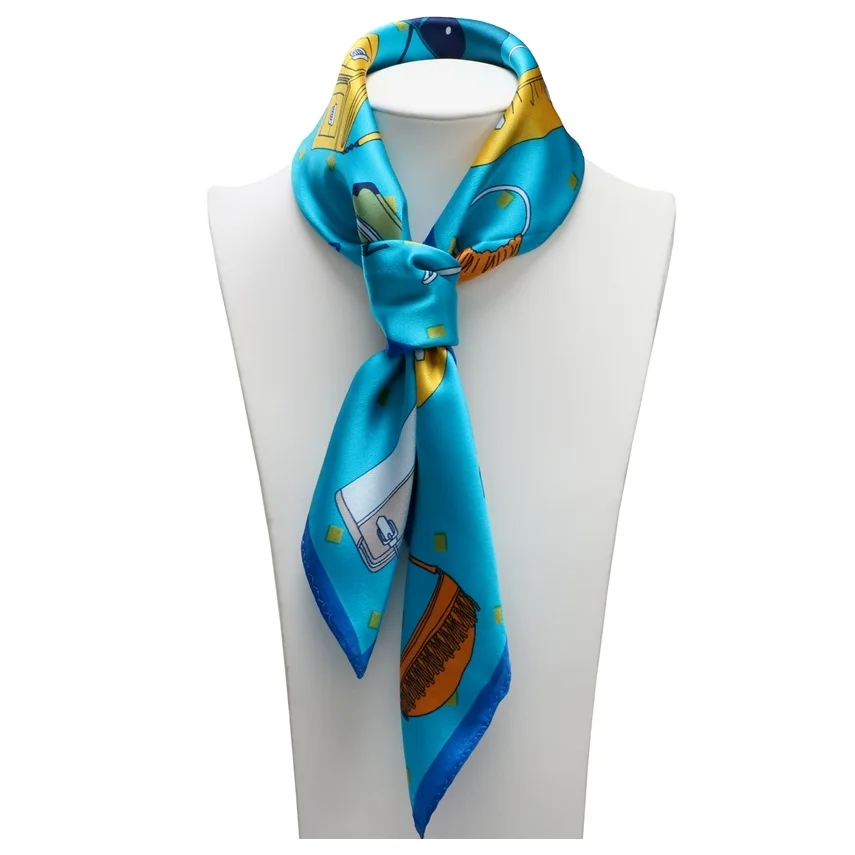 Сумки с принтом 100% шелковый платок женские модные шарфы 21 &quotx 21&quot |