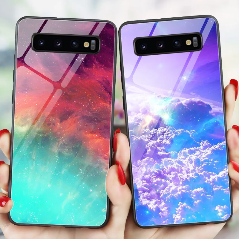 Чехол с рисунком звездного неба для Samsung S10 Plus задняя крышка телефона Galaxy S10e S9 S8 S7 S6