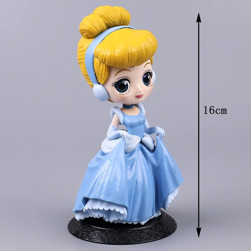 Принцесса Дисней Q версия персонажи Белл Жасмин Принцесса ПВХ фигурка куклы KidsToys для детей подарок на день рождения A94