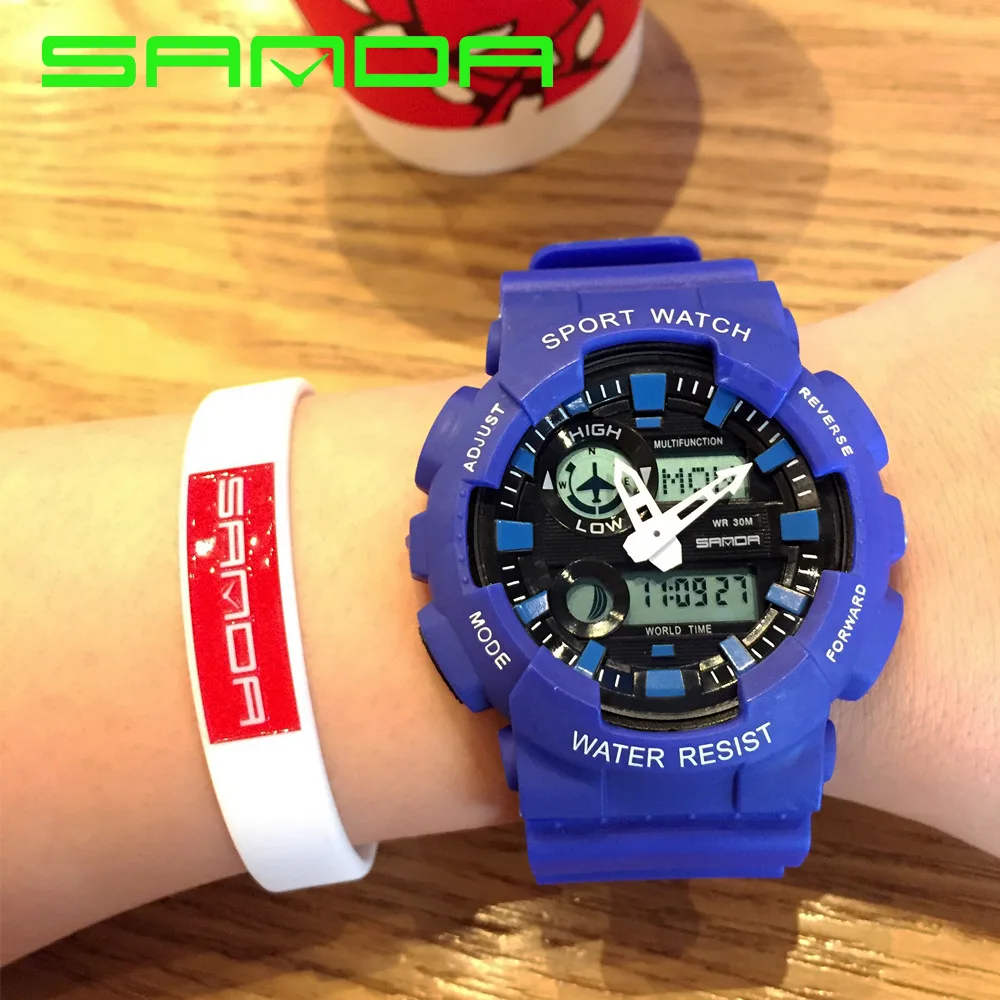 

Sanda/SANDA 899 Students Electronic Watch Digital Sports Outdoor Alarm Clock Waterproof Men Fashion Table