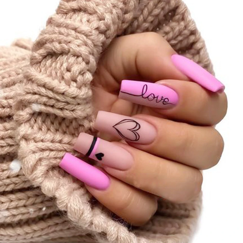 Nail Stickers nail art decoration nail decals flower stickers 12pcs Valentines Manicure Love Letter Flower Sliders for Nails Inscriptions Nail Art Decoration Water Sticker Tips