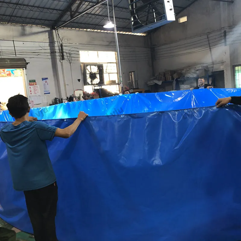 Lvju Biofloc Tarpaulin Fish Tank Size Pvc Tarpaulin Tank Round Fish Farming Pond