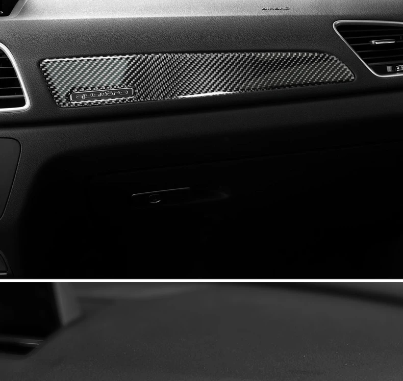 Автомобильный Интерьер Литье из углеродного волокна двери декоративный кожух Copilot панель приборной панели авто стикер автомобиль Стайлинг для Audi Q3 2013
