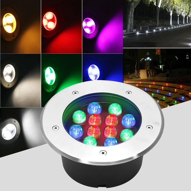 Spot lumineux Led encastrable dans le sol, imperméable, éclairage d' extérieur, luminaire décoratif, idéal pour un jardin ou un parc, 3/6/9W,  12/24/220V - AliExpress