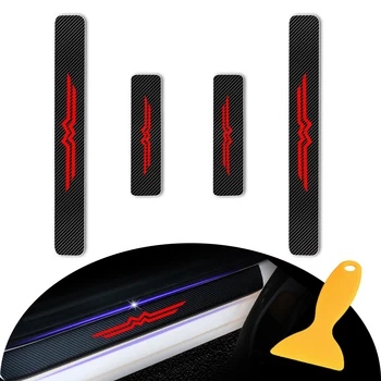 

For Q30 Q50 Q60 Q70 QX30 QX50 QX70 Sill Protectors, Kick Plate GuardCar Accessories Red 4Pcs
