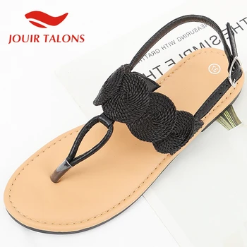 

JOUIR TALONS 2020 New Design Gladiator Women Flats Flat With Fretwork Summer Casual Woman Sandals