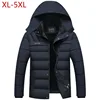 2022 Mens Winter Jacket Thickness Warm Hat Detachable Coat Simple Hem Practical Parkas Windproof Snow Cold Jacket Large Size 5XL ► Photo 1/6