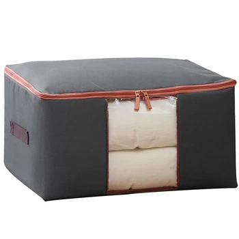 

Home Oxford Cloth Foldable Storage Bag Space Save Quilt Blanket Closet Organizer Bedroom Dual Zipper Luggage Moisture Proof