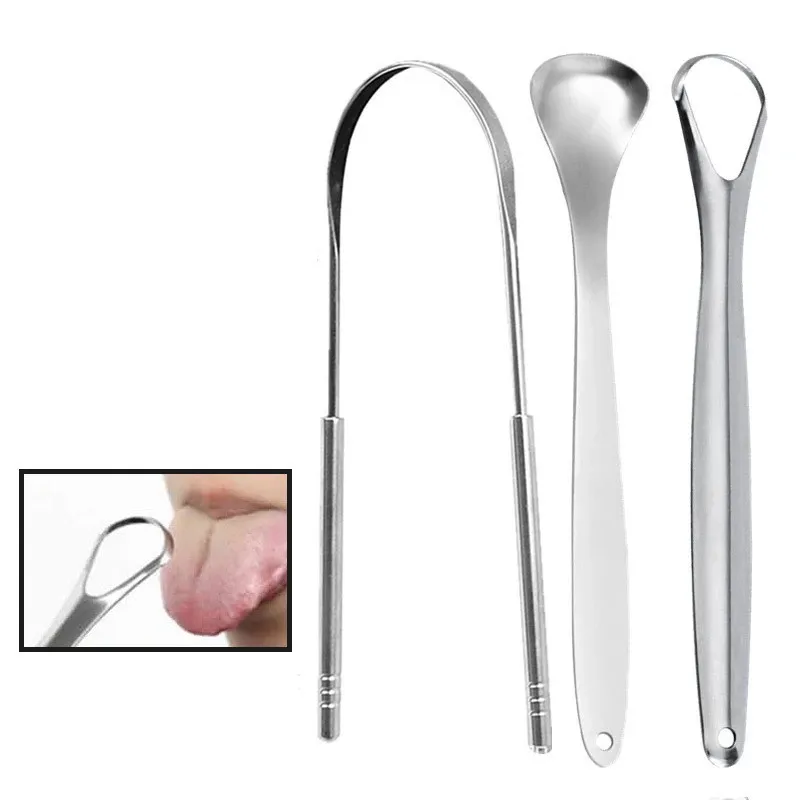 цена Stainless Steel Tongue Scraper Brush Cleaning Scraper Oral Care Keep Fresh Breath Improve Oral Hygiene Tongue Cleaner Tools