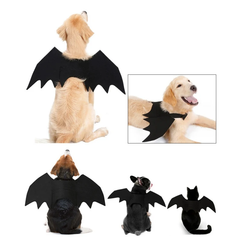 

Pet Cats Funny Halloween Cosplay Costume Pet Bat Wings Clothes Cat Bat Costume Dogs Cats Apparel Clothes Party Decor Supplies