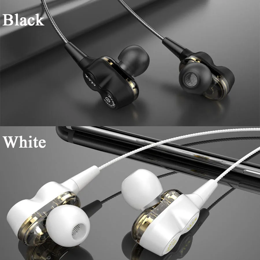 HIFI Проводная гарнитура двойной привод стерео проводные наушники вкладыши