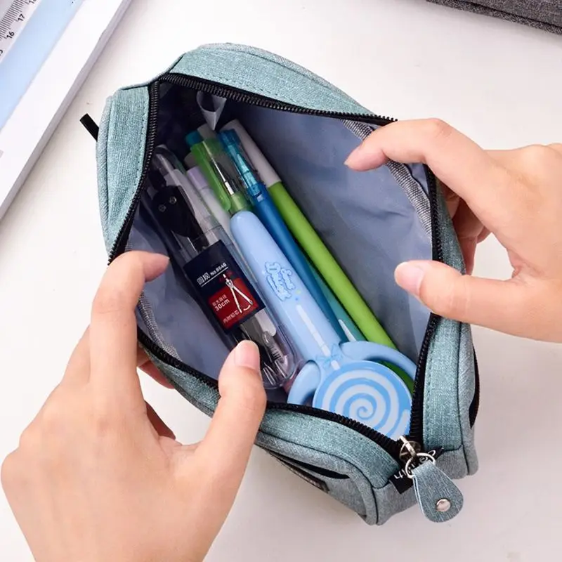 Студенты Многофункциональный Карандаш Чехол сумка большой Ёмкость ручка канцелярские косметические кисти Сумки