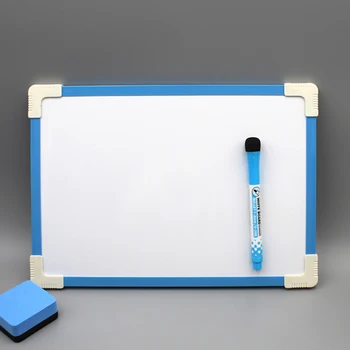 

Erasable Message Board Double-sided Magnetic Drawing Board Sketch Writing Board (Blue and White 21x30CM)