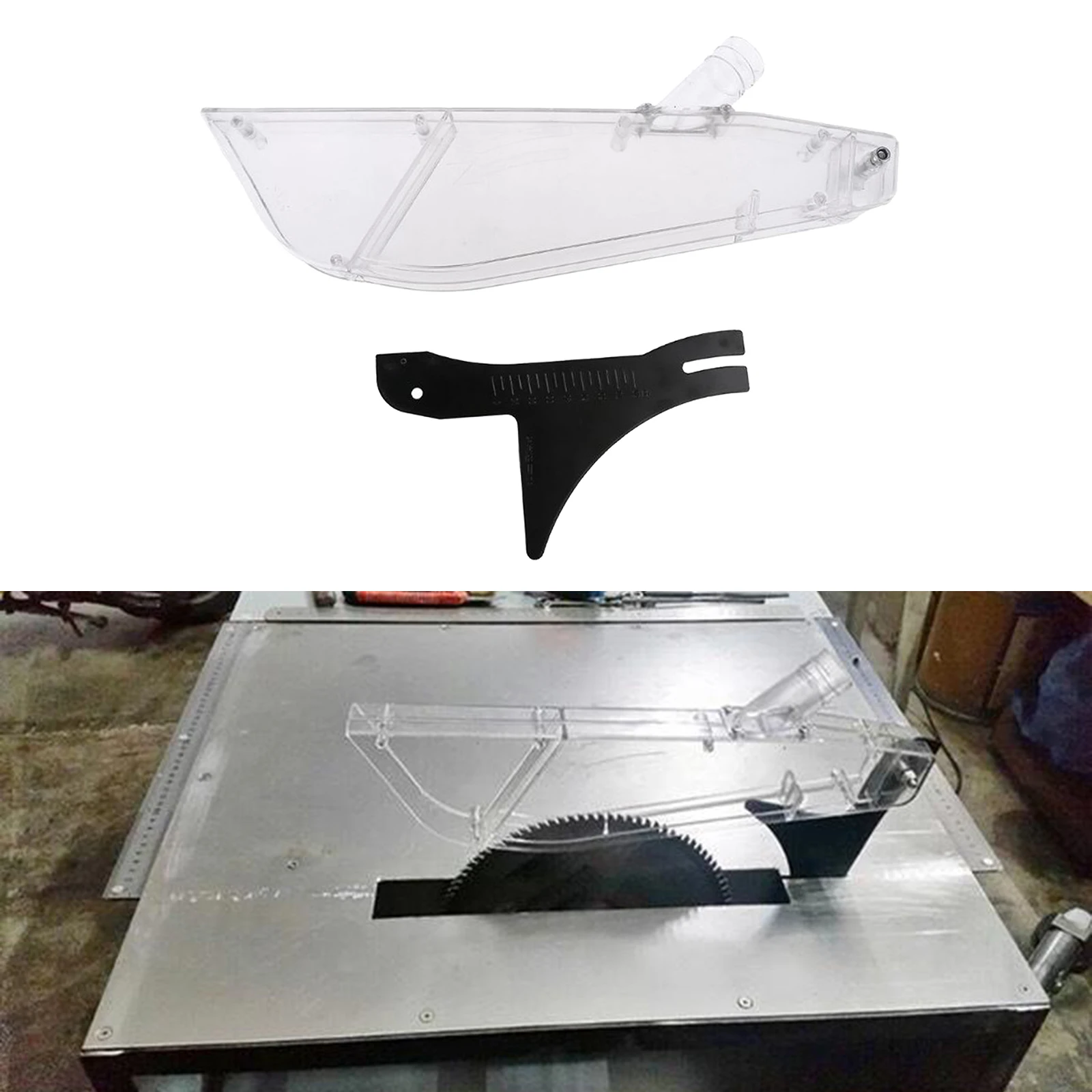 Durable Table Saw Anti-Dust Cover Clear Plastic Guard with Dispensing Knife