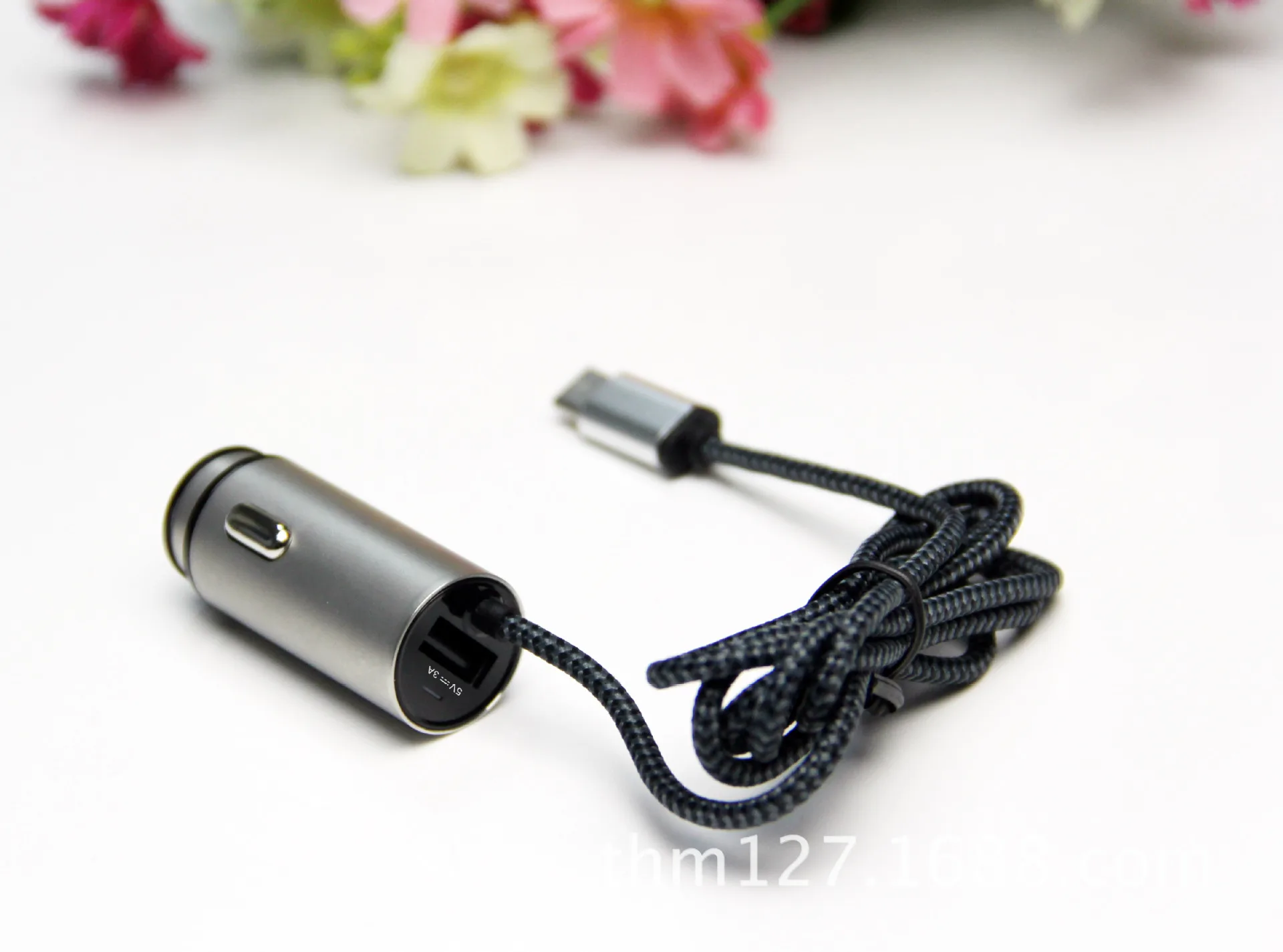 Автомобильное зарядное устройство Dual USB зарядное устройство автомобильное зарядное устройство со шнуром Автомобильная металлическая зарядка Тройная сигарета зажигалка автомобильное зарядное устройство