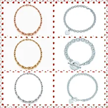 SHINETUNG TIFF Стерлинговое Серебро S925 градуированное звено в форме сердца модное ожерелье женское с логотипом изысканные высококачественные ювелирные изделия