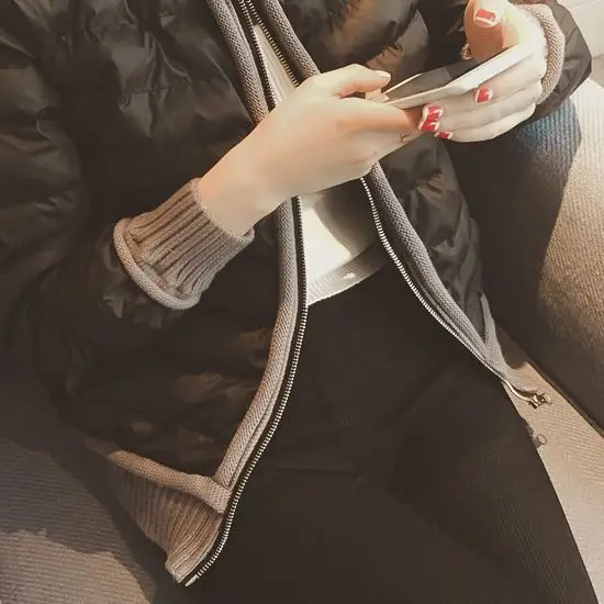 

Autumn And Winter Korean-style New Style Small Slim Fit Cotton-padded Clothes Women's Short Thin Small Cotton-Padded Jacket Larg