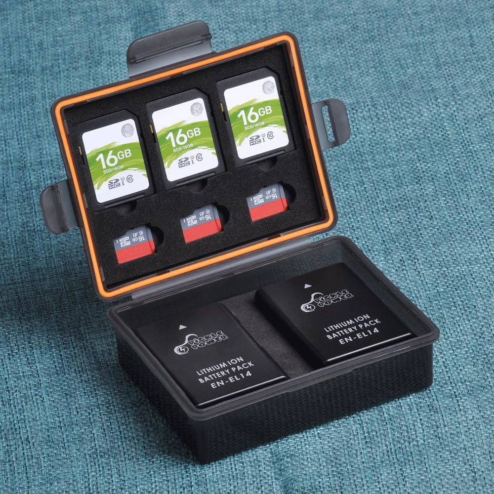 1pcs Battery Storage Box SD TF Memory Card Case for Nikon ENEL14 ENEL9 ENEL20 Canon LPE5 LPE8 Panasonic DMWBLC12 Olympus PS-BLS5